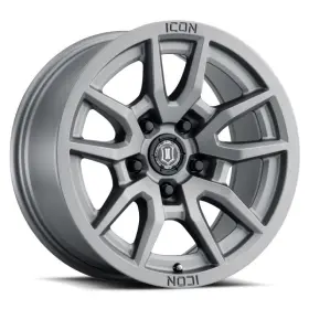 2617855557tt Icon Vector 5 17x8.5 5x150 25mm Offset 5.75in Bs 110.1mm Bore Titanium Wheel
