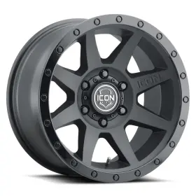 1817856350db Icon Alloys Rebound Dbl Blk - 17 X 8.5 / 6 135 6mm 5 Inch Bs
