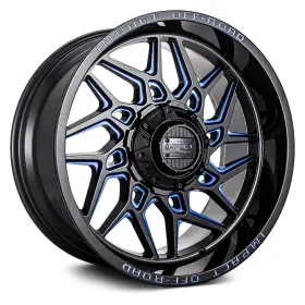 829gbxb-21066-12 Impact Off-road 829 Wheels 20x10 -12 6x139.7 106.1 Black Rims Set Of 4