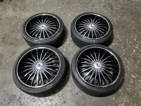 560.in1o15 Infiniti Volante 20x7.5 Wheels Full Set X4 Black Machined