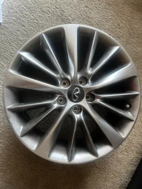 N164-875 Infiniti 18x7 1/2 J Wheels Rims For Set Of 2 Silver Used