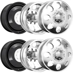 167-2877p-6 Ion Set Of 6-20 Inch 167 Dually 8x200 Polished Wheels Rims