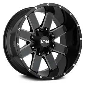 141-2981m18 Ion Alloy 141 Wheels 20x9 18 8x165.1 130.8 Black Rims Set Of 4