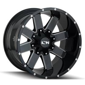 Ion Alloy 141-7952m18 141 17x9 5x127/5x139.7 Offset 18 Black With Milled Spokes Quantity Of 4