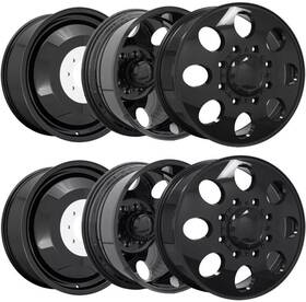 Ion Alloy 167-2877gbf116 167 20x8.25 8x200 Gloss Black Dually Wheels - Set Of 6