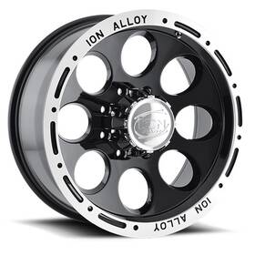 Ion Alloy 174-5883b Wheels Rim 174 15x8 6x139.7 Et-27 106cb Black With Machined Lip