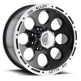 174-5883b Ion Alloy Wheels Rim 174 15x8 6x139.7 Et-27 106cb Black With Machined Lip