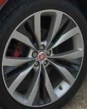 Jaguar 560-59978c 2017 F-pace Oe Wheel 22x9 5 Spoke Slotted Silver