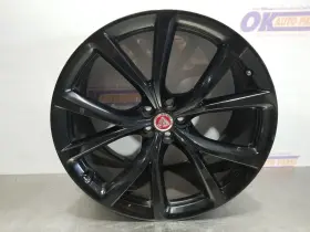 560-60015 Jaguar 20-21 F Pace F-pace Svr Oem 22x10 5 V Spoke Wheel Rim Gloss Black