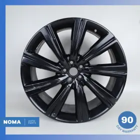 Hk8m1007dc Jaguar 17-24 X761 F-pace Turbine 9 X R22 22 Inch Wheel Rim Black Oem