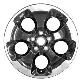 560-09119 Jeep 196743082684 18x7.5 5 Hole Alloy Wheel Polished Flange And Painted Deep Black