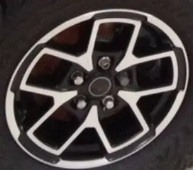 560-09327 Jeep 2024 Wrangler Oe Wheel 17x7-1/2 Open Spoke With Black Opt Wfv