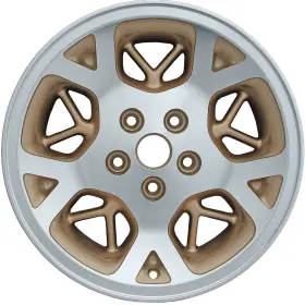 560-09015 Jeep 5dv33syn 16x7 5 Y Spoke Used Aluminum Wheel Painted Gold