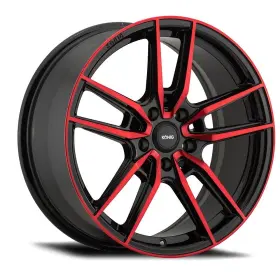 My8951440r K Nig Konig Myth Gloss Black With Red Tinted Clearcoat Wheel Machined Finish