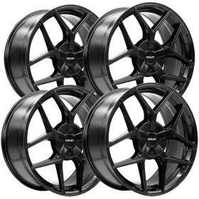 201a-2085cg38 Kalon Set Of 4 201 Falcon 20x8.5 5x108/5x115 38mm Gloss Black Wheels Rims