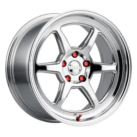 K14x-189512 Kansei 38 18x9.5 Roku 5x114.3 Chrome Wheels Rims Set 4 73.1