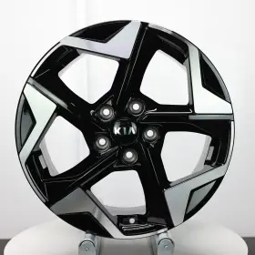 52910-q5520 Kia Seltos 17x7.0 Wheel Rim Black / Machined Oem Refinished Alykm080