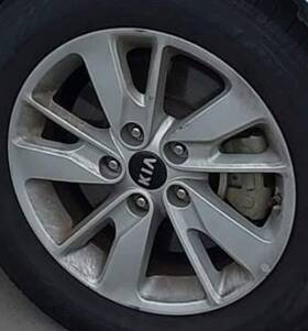 Kia 560-74729d 2016 Optima Oe Wheel 16x6-1/2 Angled Spoke Excl. Tpms Silver