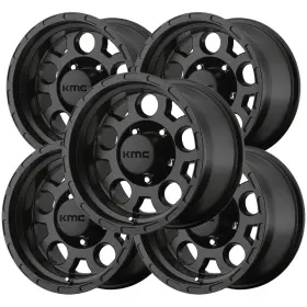 Km52257060706n Kmc Set Of 5 Km522 Enduro 15x7 6x5.5 Inch -6mm Matte Black Wheels Rims 15