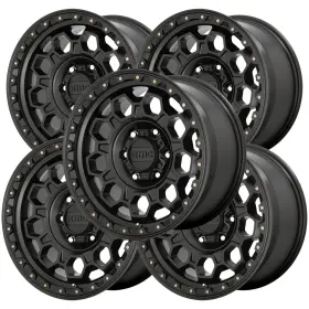 Km54579050700 Kmc Set Of 5 Km545 Trek 17x9 5x5 Inch 0mm Satin Black Wheels Rims 17