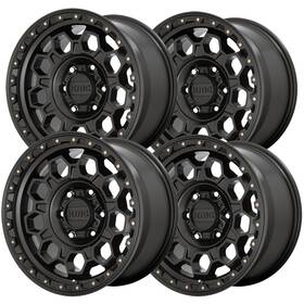 Kmc Km54579063718 Set Of 4 Km545 Trek 17x9 6x135 18mm Satin Black Wheels Rims 17 Inch