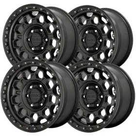 Km54579063718 Kmc Set Of 4 Km545 Trek 17x9 6x135 18mm Satin Black Wheels Rims 17 Inch