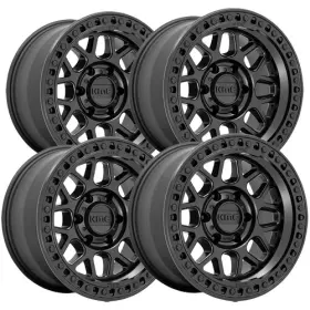 Km54988585700 Kmc Set Of 4 Km549 Grs 18x8.5 5x5.5 Inch 0mm Satin Black Wheels Rims 18