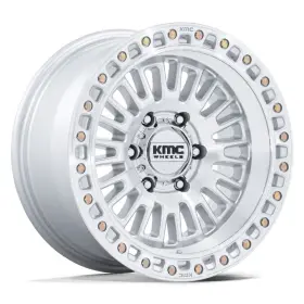 Km554sd17856800 Kmc Km554 Aztec Wheels 17x8.5 6x139.7 106.1 Silver Rims Set Of 4