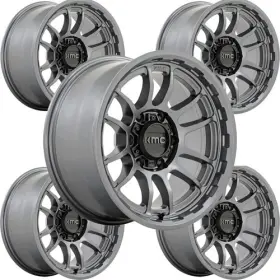 Km727ax20906800 Kmc Set Of 5 Km727 Wrath 20x9 6x5.5 Inch 0mm Gunmetal Wheels Rims 20