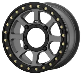 Ks23456048438 Kmc Ks234 Addict 2 Beadlock 15x6 Atv/utv Wheel - Satin Gray 4/137 38mm