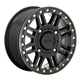 Ks25051048700 Kmc Ks250 Cage Beadlock 15x10 Wide Atv/utv Wheel - Satin Black 4/137 0mm