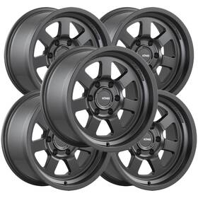 Konig H2876139n65 Set Of 5 Ht2 17x8.5 6x5.5 Inch -6mm Matte Black Wheels Rims 17
