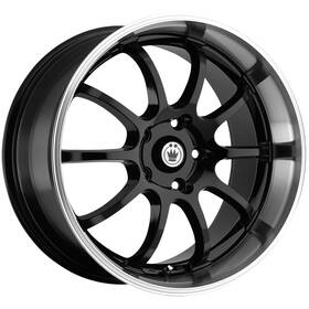 Konig Li77t04405 Lightning 17x7 5x100/5x4.5 Inch 40mm Gloss Black Wheel Rim 17