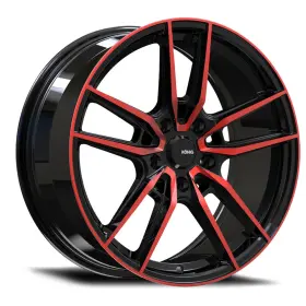 My8850843r Konig Myth 18x8 5x108 Offset 43 Gloss Black/red Tint Clearcoat Quantity Of 1