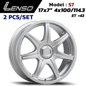 F-s721770ma Lenso 42s001 Clearance S7 Wheel Rim 17x7 Pcd 4x100 4x114.3 Et 42 Racing Silver Set 2
