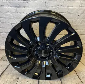 Ll7z1007a Lincoln 22 Inch Navigator Wheel Rim Factory Oem 10254 2020-2021 Gloss Black With C Cap