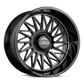 Lock Extreme Assault-2186gbm 20x10 Assault Gloss Black Milling Wheel 8x6.5 -18mm