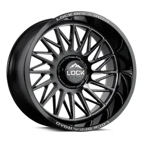 Assault-2186gbm Lock Extreme 20x10 Assault Gloss Black Milling Wheel 8x6.5 -18mm