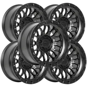 Combat-7957mb12n Lock Off-road Set Of 5 Combat 17x9 5x5 Inch -12mm Matte Black Wheels Rims 17