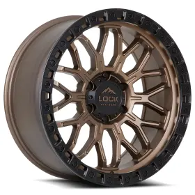 Combat-7957mrmbr12n Lock Off-road 17x9 Combat Matte Bronze With Black Ring Wheels 5x5 -12mm Set Of 4