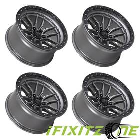 Lock Off-road Krawler-2963mgmbr 4 X Off-road Krawler 20x9 6x135 0mm Matte Grey With Black Ring Rim 20 Inch