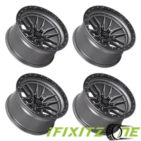 Krawler-2963mgmbr Lock Off-road 4 X Krawler 20x9 6x135 0mm Matte Grey With Black Ring Rim 20 Inch