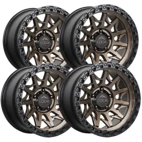 Lunatic-8957mrmbr1 Lock Off-road Set Of 4 Lunatic 18x9 5x5 Inch 1mm Bronze Wheels Rims 18