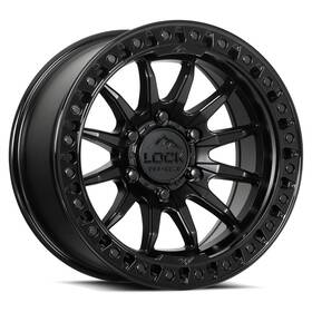 Lock Off-road Trail-2186gb 20x10 Trail Matte Black With Gloss Ring Wheels 8x6.5 -18mm Set Of 4