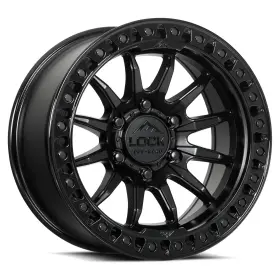Trail-2186gb Lock Off-road 20x10 Trail Matte Black With Gloss Ring Wheels 8x6.5 -18mm Set Of 4