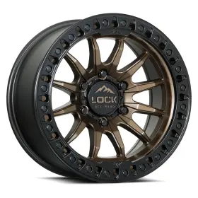 Trail-7963mrmbr12n Lock Off-road 17x9 Trail Matte Bronze With Black Ring Wheels 6x135 -12mm Set Of 4