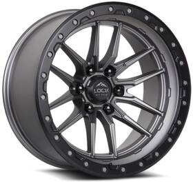 Lock Off Road Wheels Krawler-8957mgmbr1 18 Inch Gunmetal Grey Krawler Fits Jeep Wrangler Gladiator 5x5