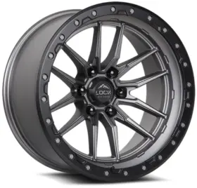 Krawler-8957mgmbr1 Lock Off Road Wheels 18 Inch Gunmetal Grey Krawler Fits Jeep Wrangler Gladiator 5x5