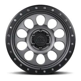 50cal-7969mgmbr12n Lock Offroad 1 17x9 50cal Wheels Matte Grey W Black Rims 6x139.7 -12