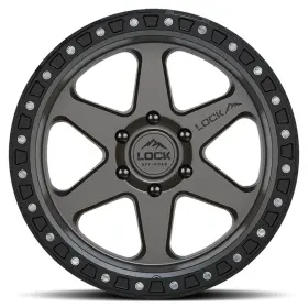 Olympus-2957mgmbr Lock Offroad 1 20x9 Olympus Wheels Matte Grey W Black Rims 5x127
